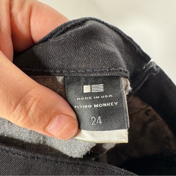 Flying Monkey Distressed Black Skinny Jeans Size 24 - Picture 5 of 6